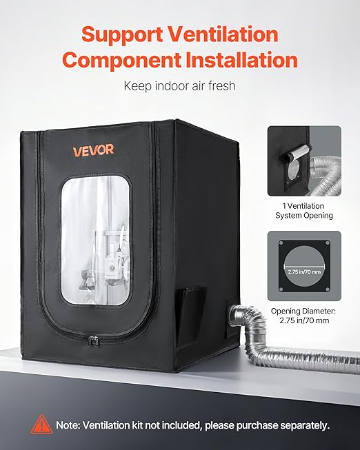 VEVOR 3D Printer Enclosure, Dustproof Waterproof Oxford Cloth 3D Printer Tent - Image 7