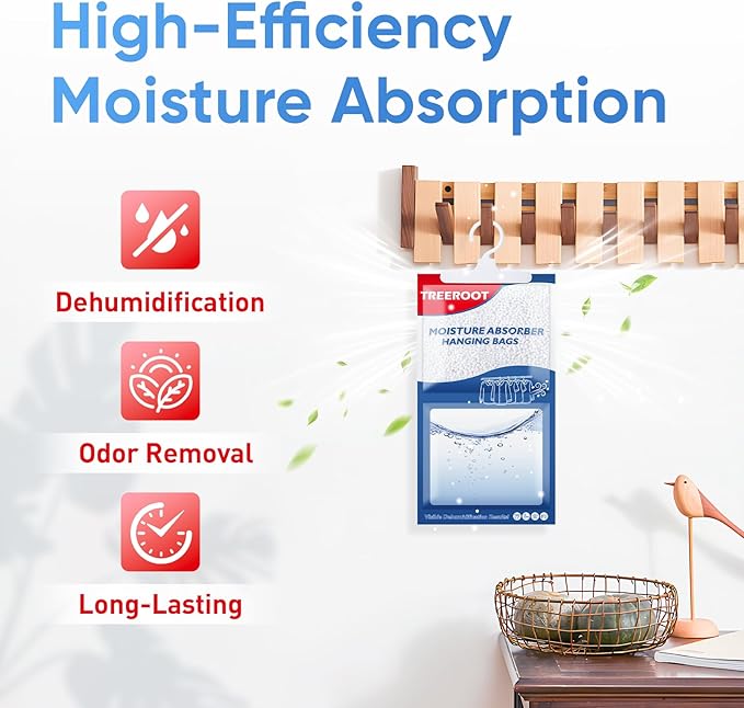 10 Pack Moisture Absorbers for Closet, 16OZ Hanging Closet Dehumidifier Bags - Image 3