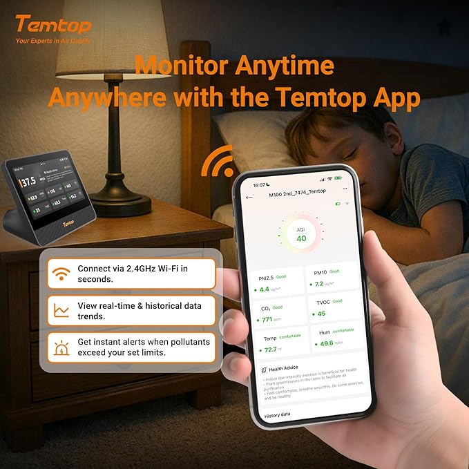 Temtop M100 2nd Gen Air Quality Monitor - Image 4