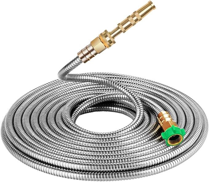 BEAULIFE 304 Stainless Steel Metal Garden Hose 75 Feet by Beaulife