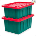 HOMZ 2-Pack Durabilt, Heavy Duty Plastic Storage Bins by Homz