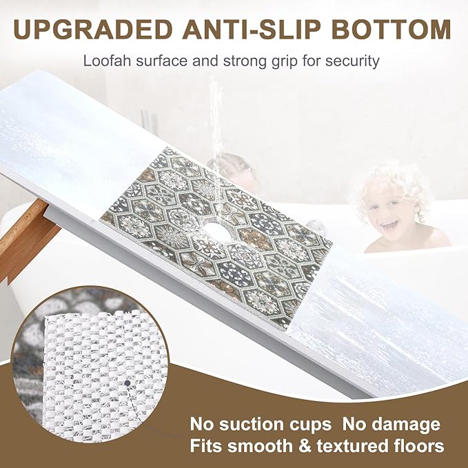 Square Shower Mat Non Slip: 24x24 Inch Extra Large Shower Mats - Image 2