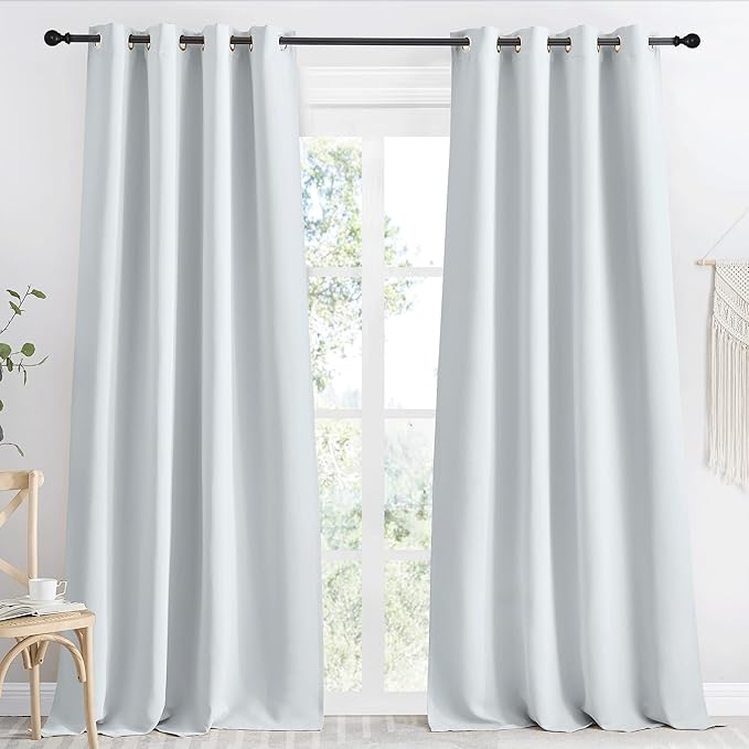 NICETOWN Room Darkening Window Curtain Panel, 55x96 inches, 1 Pack, Cloud Grey by NICETOWN