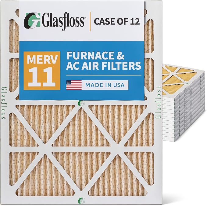 Glasfloss 20x25x1 MERV 11 AC & Furnace Air Filters. Case of 12. Actual Size: - Image 5