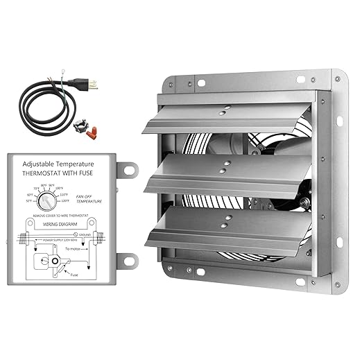 Simple Deluxe 14 Inch Wall Mounted Shutter Aluminum Exhaust Fan by SimpleDeluxe