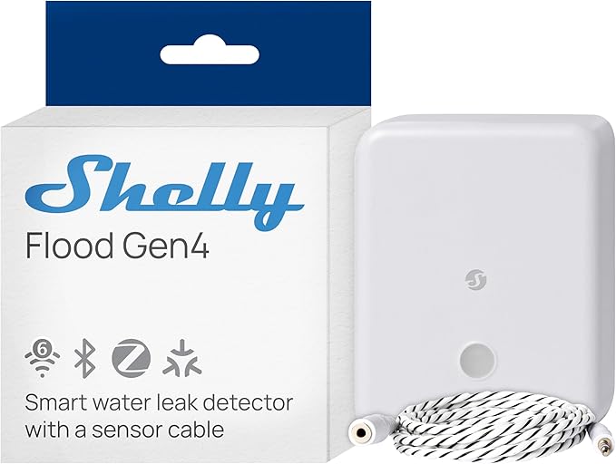 Shelly Flood Gen4, Matter Smart Flood Sensor by Shelly