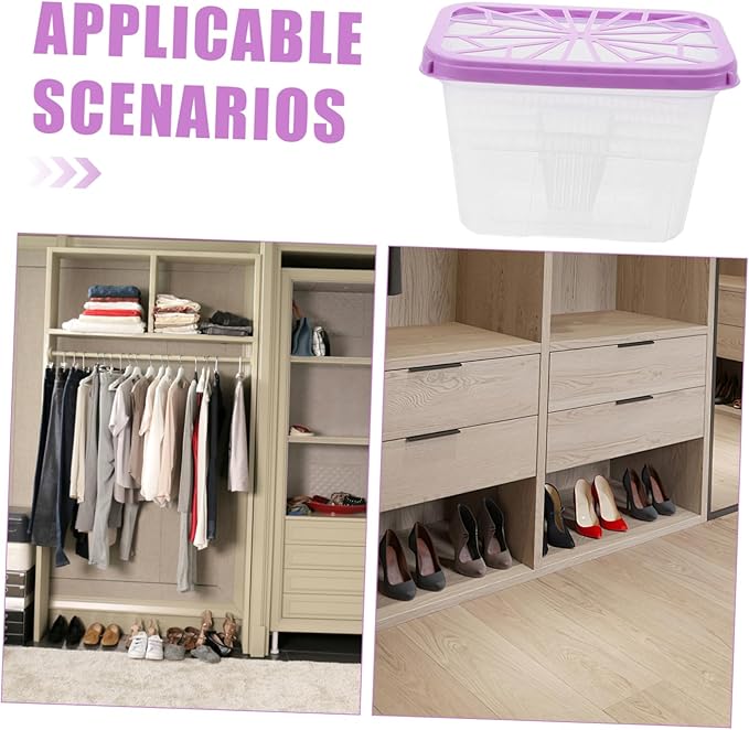 Happyyami 4Pcs Reusable Moisture Absorber Box Large Capacity Plastic Holder - Image 3