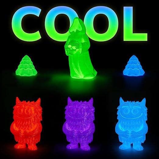 AMOLEN Silk Glow in The Dark Filament Multicolor, Glow Filament Silk Green - Image 6
