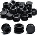 13/16" Plastic Hole Plugs Black -Round Chair Leg Caps, Flush Mount Pipe Plugs by EASYEAH