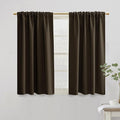 PANELSBURG Dark Brown Waterproof Window Curtains 42 Inch Length by PANELSBURG