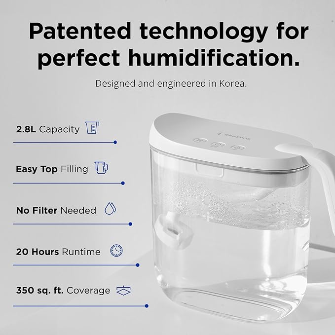 Carepod Mini 21P Ultrasonic Cool Mist Humidifier Whisper-Quiet Filter-Free Easy - Image 2