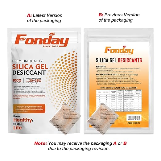 10g x 30 packs Fonday Rechargeable Silica Gel Desiccant Packets Fast Reactivate - Image 9