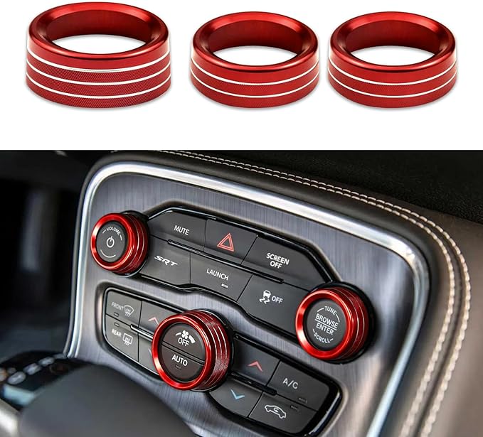 3PCS Air Conditioner Switch Button Knob Cover, Auto Accessories Climate Control by Unknown