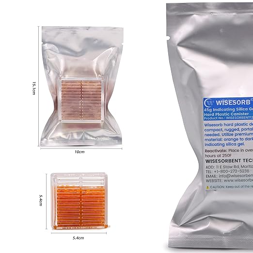 Silica Gel Canister, 45 Gram 6 Packs Hard Plastic Silica Gel Desiccant Canister - Image 2