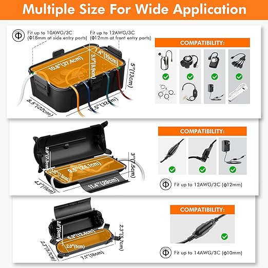 RESTMO Outdoor Waterproof Connection Box, Weatherproof Electrical Extension - Image 7