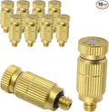 Brass Misting Nozzle, 10 Pack High Pressure Spray 10/24 UNC Anti-drip Fogging by Vkinman