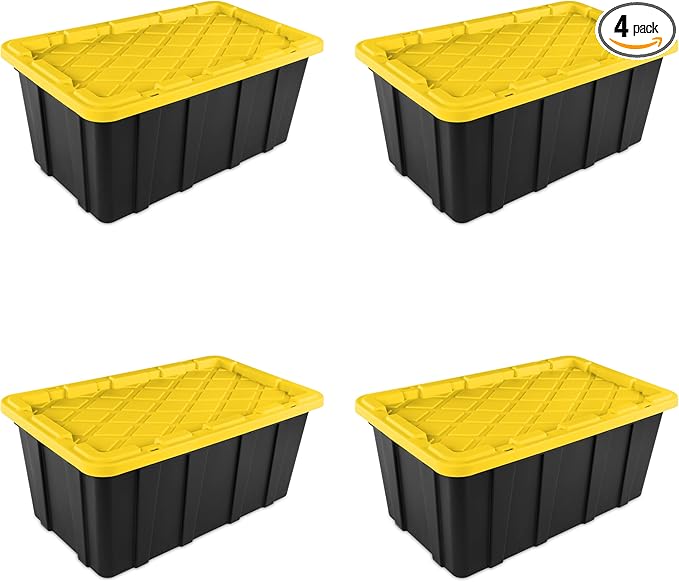 Sterilite 38 Gal Industrial Tote, Stackable Storage Bin by Sterilite