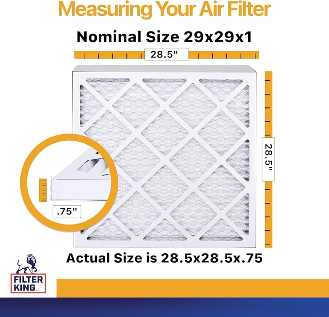 Filter King 29x29x1 Air Filter | 4-PACK | MERV 13 HVAC Pleated A/C Furnace - Image 2