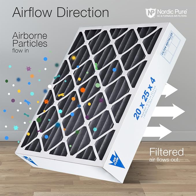 Nordic Pure 20x24x4 Pleated Air Filter MERV 12 Pleated + Carbon 1 Pack - Image 8
