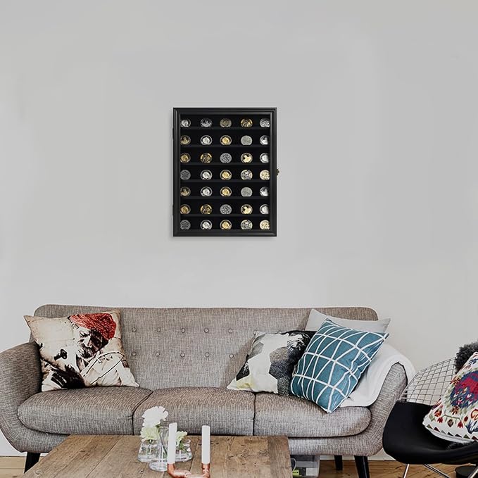 Jinchuan Military Challenge Coin Display Case 4 Pack Lockable Cabinet Rack - Image 2