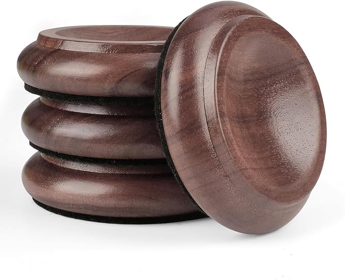 4 Pcs Solid Wood Upright Piano Caster Cups, Furniture Caster Cups, HilerPunk by HilerPunk