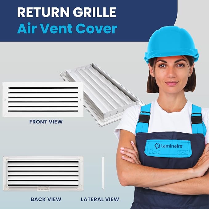 16x6 Inch Air Return Vent Cover Decorative – Premium Aluminum AC Vent Cover - Image 2