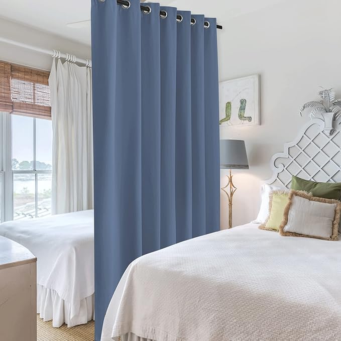 RYB HOME Extra Wide Room Divider Curtaind Blackout Privacy Screen - Image 4