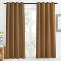 NICETOWN Gold Brown Curtain 86 inch Long, 1 Panel, W55 x L86, Grommet Blackout by NICETOWN