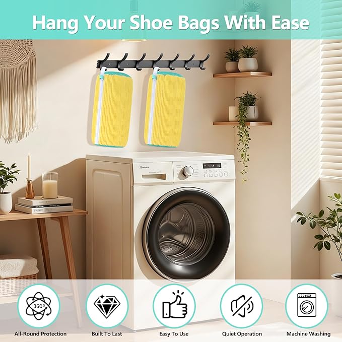 Shoe Washing Machine Bags 2Pcs, Shoe Washing Bags with2-Size Travel Laundry Bags - Image 8