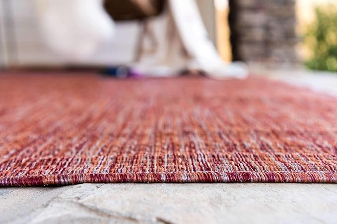 Unique Loom Collection Casual Transitional Solid Heathered Indoor/Outdoor - Image 2