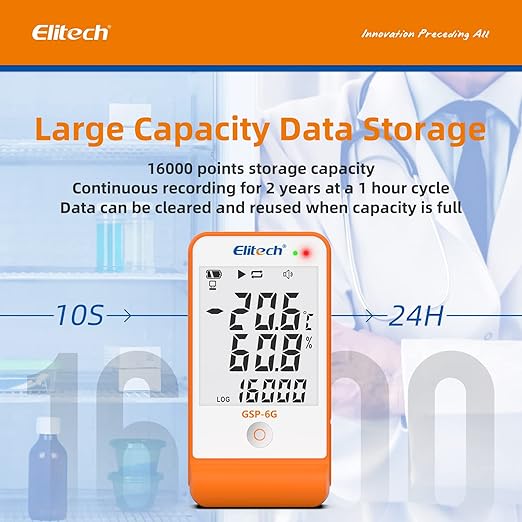Elitech Digital Temperature Humidity Data Logger Medical Refrigerator - Image 5