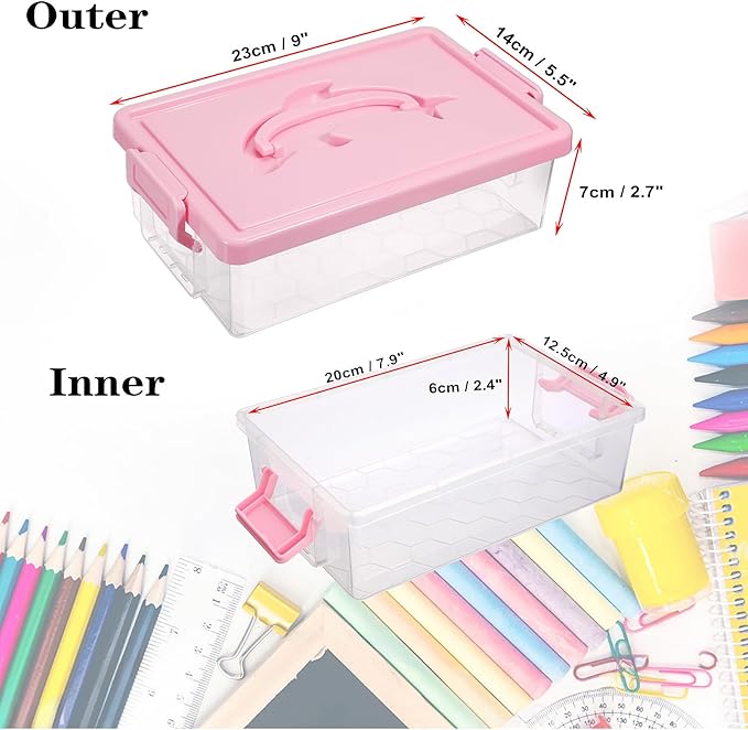 BTSKY 1-Pack Clear Plastic Storage Box - Image 3