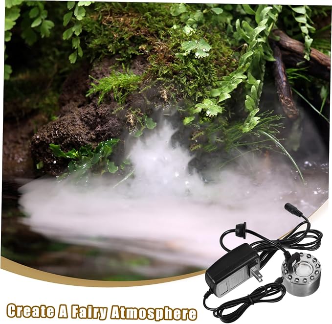 1Set Colored LED Lamp Aquarium Fog Maker Atomizing Head Humidifier Mist Maker - Image 8