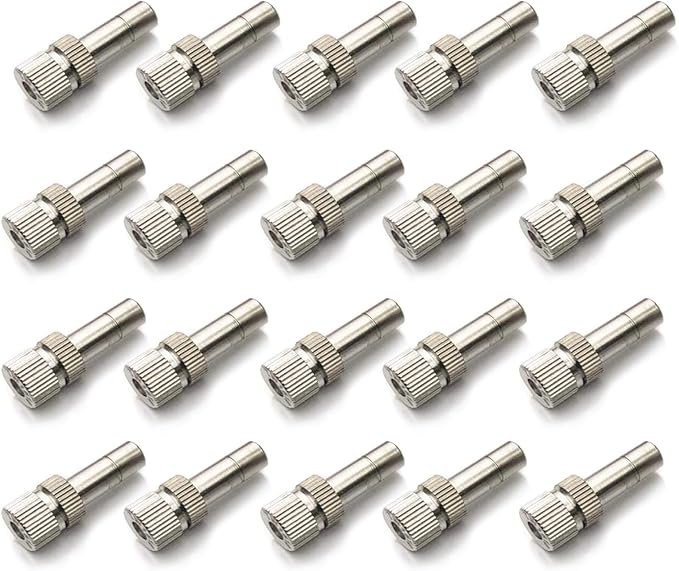 20pcs Brass Mister Nozzles, 6mm Misting Nozzles by wexecon