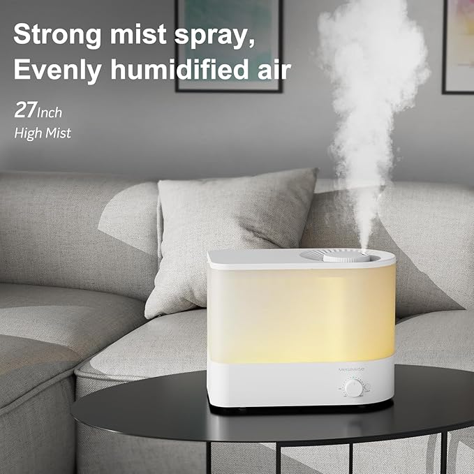 MEGAWISE 2025 Humidifier, 6L Large Capacity, 50H Runtime, Enjoy ultra-quiet - Image 7