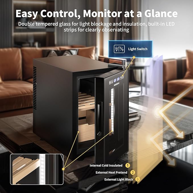 NEEDONE Electric Cigar Humidor 16L Pro 1S, Cooling Quiet Smart Control - Image 5