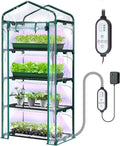 Indoor Greenhouse with Grow Light, Ohuhu 4-Tier Mini Green House by Ohuhu