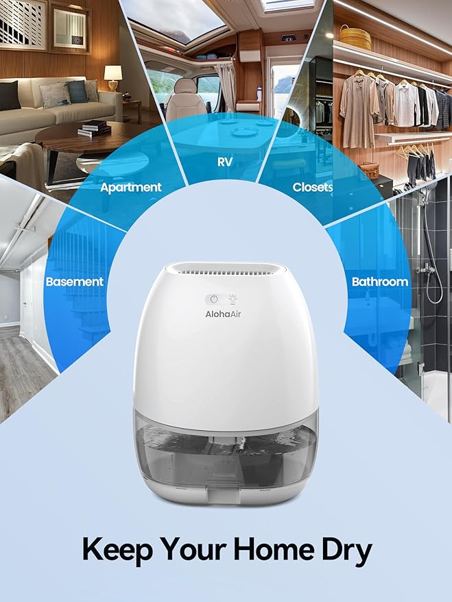 Dehumidifier, AlohaAir 34 OZ Small Dehumidifiers - Image 6