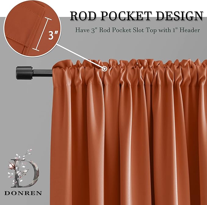 DONREN Patio Door 108 Inches Long Curtain Panels - Image 5