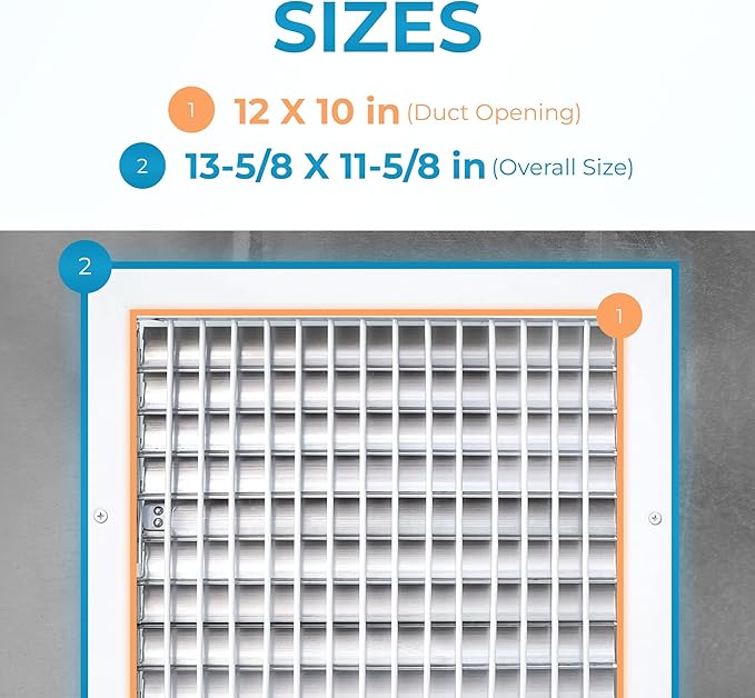 Aluminum 12 x 10 Inch Air Vent Covers - Image 3