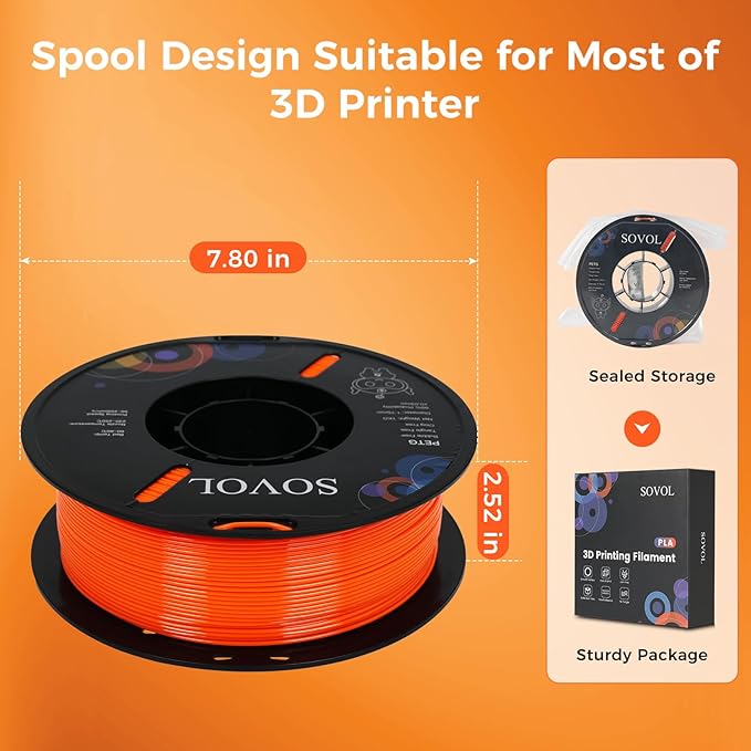 Sovol 3D Printer PETG Filament 1.75mm 1KG, High Precision, Strong Toughness - Image 8