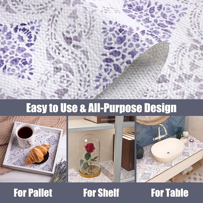 Tatyanna Shelf Liner for Kitchen Cabinets Non Adhesive Boho Drawer Liners - Image 3