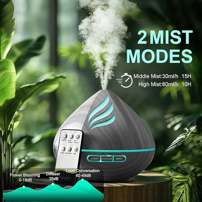 Essential Oil Scent Diffuser: 500ML Aroma Diffuser - Image 4