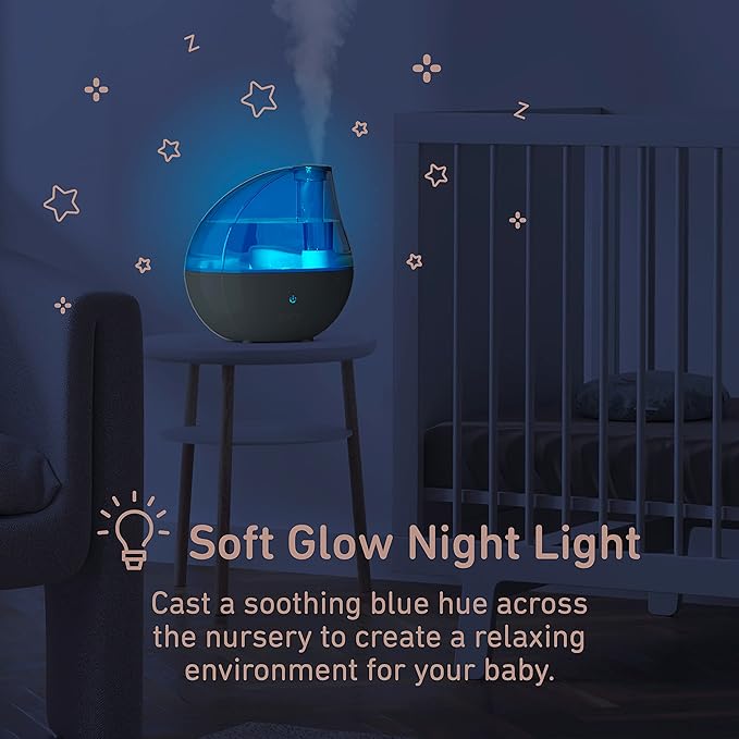 Pure Enrichment PureBaby Ultrasonic Cool Mist Humidifier & Soft Glow Night Light - Image 3