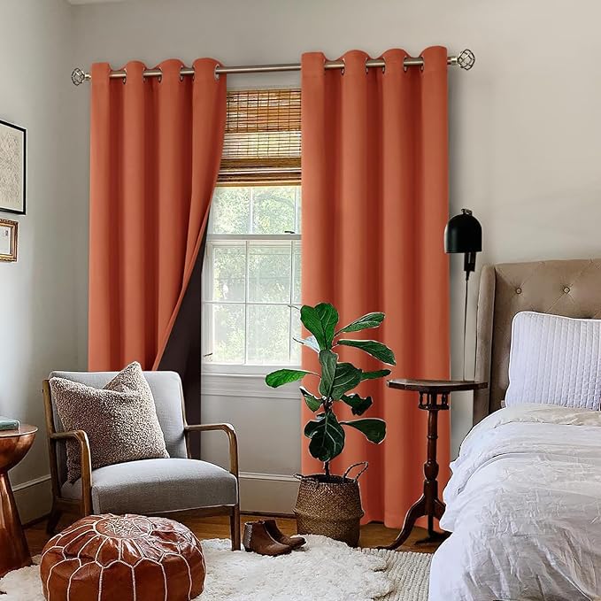 BGment Thermal Insulated 100% Blackout Curtains 84 Inch Length 2 Panels - Image 2