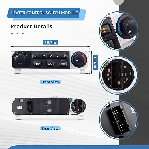599-268 Heater A/C Control Switch, Front Climate Control Module Compatible - Image 6