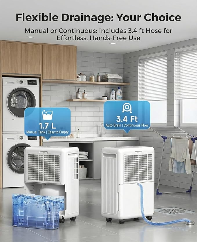 2000 Sq.ft Dehumidifier for Basement, Trazico 30 Pint Dehumidifiers for Home - Image 4