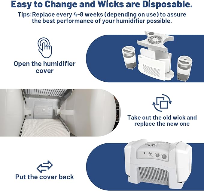 4 Pack MD1-0034 Humidifier Wick Replacement Filter Compatible - Image 6
