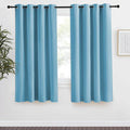 NICETOWN Teal Blue Blackout Curtain 57 inch Length, W55 x L57 Inch, 8 Grommets by NICETOWN