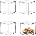 Acrylic Box Clear Acrylic Square Cube Display Boxes Multi-Purpose Container by LOVPLAY